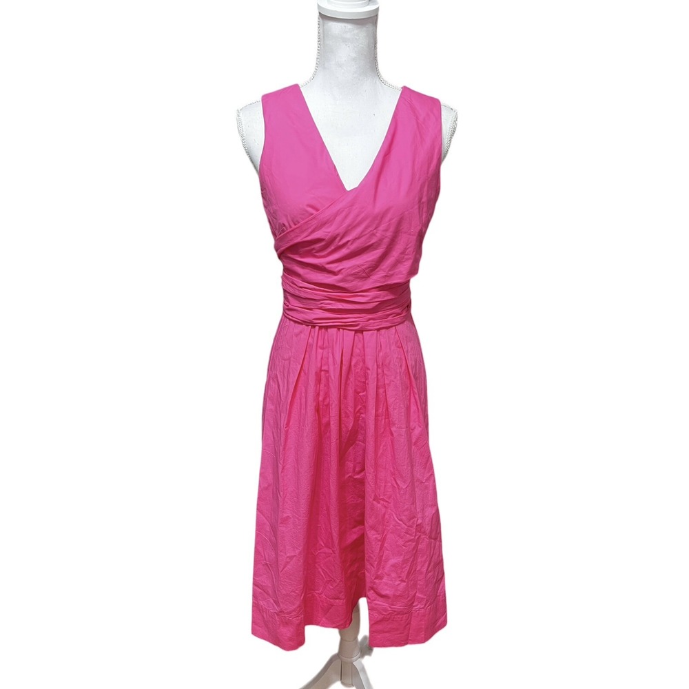 J. Crew Women's V-neck wrap dress Pink‎ size 4 NWT NEW AK920